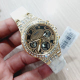 Guess Moonlight Diamonds Gold Dial Gold Steel Strap Watch for Women - GW0320L5 Authentic Buy Shop Now