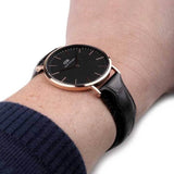 Daniel Wellington Classic Reading Black Dial Black Leather Strap Watch For Men - DW00100129 Authentic Buy Shop Now