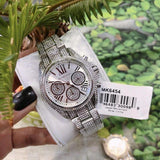 Michael Kors Mini Bradshaw Crystals Silver Dial Silver Steel Strap Watch For Women - MK6454 Authentic Buy Shop Now