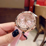 Guess Frontier Diamonds Rose Gold Dial Pink Rubber Strap Watch For Women - W1160L5 Authentic Buy Shop Now