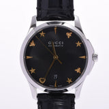 Gucci G Timeless Automatic Black Dial Black Leather Strap Watch For Women - YA126469 Authentic Buy Shop Now