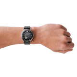Emporio Armani Meccanico Skeleton Black Dial Black Leather Strap Watch For Men - AR60026 Authentic Buy Shop Now