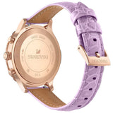 Swarovski Octea Lux Chrono Purple Dial Purple Leather Strap Watch for Women - 5632263 Authentic Buy Shop Now