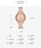 Michael Kors Sofie Chronograph Rose Gold Dial Rose Gold Steel Strap Watch For Women - MK6560 Authentic Buy Shop Now