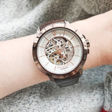 Maserati Ingegno Automatic White Skeleton Dial Brown Leather Strap Watch For Men - R8821119003 Authentic Buy Shop Now