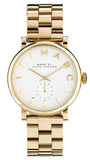 Marc Jacobs Baker White Dial Gold Steel Strap Watch for Women - MBM3243 Authentic Buy Shop Now