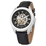 Maserati Traguardo Automatic Black Dial Black Leather Strap Watch For Men - R8871612001 Authentic Buy Shop Now