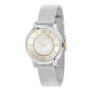 Maserati Epoca Mother of Pearl Dial Silver Mesh Strap Watch For Women - R8853118504 Authentic Buy Shop Now