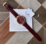 Swarovski Era Journey Red Dial Red Leather Strap Watch for Women - 5416701 Authentic Buy Shop Now