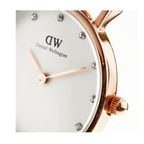 Daniel Wellington Classy Winchester White Dial Two Tone NATO Strap Watch For Women - DW00100077 Authentic Buy Shop Now