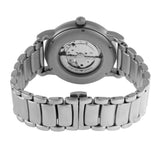 Emporio Armani Meccanico Automatic Skeleton Black Dial Silver Steel Strap Watch For Men - AR60021 Authentic Buy Shop Now