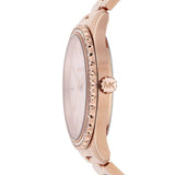Michael Kors Layton Three Hand Pink Dial Rose Gold Steel Strap Watch For Women - MK6848 Authentic Buy Shop Now