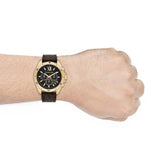 Michael Kors Brecken Chronograph Black Dial Brown Leather Strap Watch For Men - MK8849 Authentic Buy Shop Now