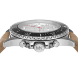 Michael Kors Everest Analog White Dial Brown Leather Strap Watch For Men - MK9092 Authentic Buy Shop Now