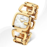 Gucci G Gucci Diamonds Mother of Pearl Dial Yellow Gold Steel Strap Watch For Women - YA125513 Authentic Buy Shop Now