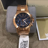 Michael Kors Bel Aire Blue Dial Rose Gold Steel Strap Watch for Women - MK5410 Authentic Buy Shop Now