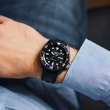 Seiko 5 Sport Automatic Black Dial Black Silicone Strap Watch For Men - SRPD65K3 Authentic Buy Shop Now