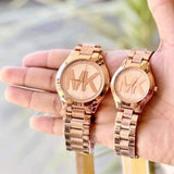Michael Kors Mini Slim Runway Rose Gold Dial Two Tone Steel Strap Watch for Women - MK3650 Authentic Buy Shop Now