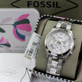 Fossil Boyfriend Multifunction Silver Dial Silver Steel Strap Watch for Women - ES3883 Authentic Buy Shop Now