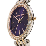 Michael Kors Darci Purple Dial Two Tone Steel Strap Watch for Women - MK3353 Authentic Buy Shop Now