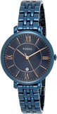 Fossil Jacqueline Blue Dial Blue Steel Strap Watch for Women - ES4094 Authentic Buy Shop Now
