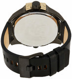 Diesel Uber Chief Two Hand Black Dial Black Leather Strap Watch For Men - DZ7377 Authentic Buy Shop Now