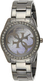 Guess G Twist Diamonds Purple Dial Black Steel Strap Watch For Women - W1201L4 Authentic Buy Shop Now
