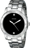 Guess Minimal Black Dial Silver Steel Strap Watch for Men - W0416G1 Authentic Buy Shop Now