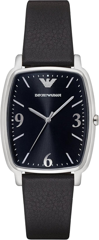 Emporio Armani Epsilon Quartz Black Dial Black Leather Strap Watch For Men - AR2490 Authentic Buy Shop Now