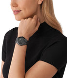 Michael Kors Slim Runway Analog Black Dial Black Steel Strap Watch For Women - MK4734 Authentic Buy Shop Now