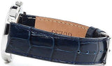 Guess Wafer Chronograph Quartz Blue Dial Blue Leather Strap Watch For Men - W0496G3 Authentic Buy Shop Now
