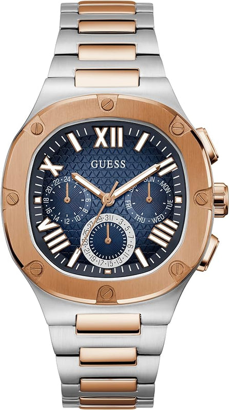 Guess Headliner Multifunction Blue Dial Two Tone Steel Strap Watch For Men - GW0572G4 Authentic Buy Shop Now
