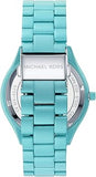 Michael Kors Slim Runway Blue Dial Blue Steel Strap Watch For Women - MK4525 Authentic Buy Shop Now