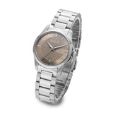 Gucci G Timeless Brown Dial Silver Steel Strap Watch For Women - YA126526 Authentic Buy Shop Now