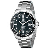 Tag Heuer Aquaracer Automatic Caliber 5 Black Dial Silver Steel Strap Watch for Men - WAN2110.BA0822 Authentic Buy Shop Now
