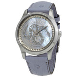 Gucci G Timeless Automatic Mother of Pearl Dial Blue Leather Strap Watch For Women - YA1264113 Authentic Buy Shop Now
