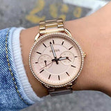 Fossil Tailor Rose Gold Dial Rose Gold Steel Strap Watch for Women - ES4264 Authentic Buy Shop Now