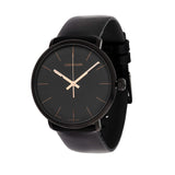 Calvin Klein High Noon Quartz Black Dial Black Leather Strap Watch for Men - K8M214CB Authentic Buy Shop Now