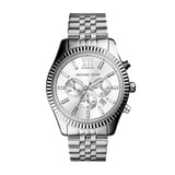 Michael Kors Lexington Silver Dial Silver Steel Strap Watch for Men - MK8405 Authentic Buy Shop Now