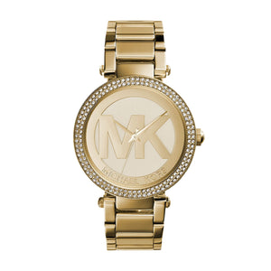 Michael Kors Parker Diamonds Gold Dial Gold Steel Strap Watch for Women - MK5784 Authentic Buy Shop Now