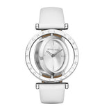 Michael Kors Averi Silver Dial White Leather Strap Watch for Women - MK2524 Authentic Buy Shop Now