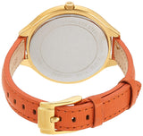 Michael Kors Runway Quartz Gold Dial Orange Leather Strap Watch For Women - MK2275 Authentic Buy Shop Now