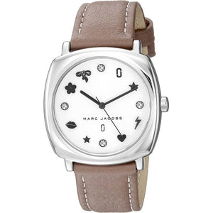 Marc Jacobs Mandy Silver Dial Brown Leather Strap Watch for Women - MJ1563 Authentic Buy Shop Now
