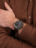 Fossil Townsman Automatic Black Dial Brown Leather Strap Watch for Men - ME3061 Authentic Buy Shop Now