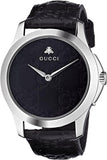 Gucci G Timeless Quartz Black Dial Black Leather Strap Watch For Men - YA1264031 Authentic Buy Shop Now