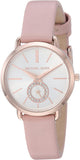 Michael Kors Petite Portia Silver Dial Pink Rubber Strap Watch For Women - MK2735 Authentic Buy Shop Now
