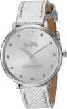Coach Slim Easton Silver Dial Silver Leather Strap Watch for Women - 14502685 Authentic Buy Shop Now