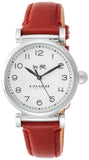 Coach Madison White Dial Red Leather Strap Watch for Women - 14502407 Authentic Buy Shop Now