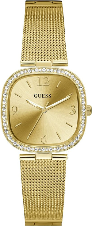 Guess Tapestry Diamonds Gold Dial Gold Mesh Bracelet Watch for Women - GW0354L2 Authentic Buy Shop Now