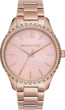 Michael Kors Layton Three Hand Pink Dial Rose Gold Steel Strap Watch For Women - MK6848 Authentic Buy Shop Now